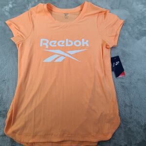 Reebok Womens Short Sleeve Crewneck Short Sleeve T-Shirt NWT Coral Size XL
